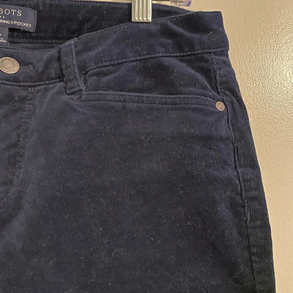Talbots Indigo Blue Simply Flattering 5 Pocket Corduroy Pants Size 8 Petite - Picture 4 of 10